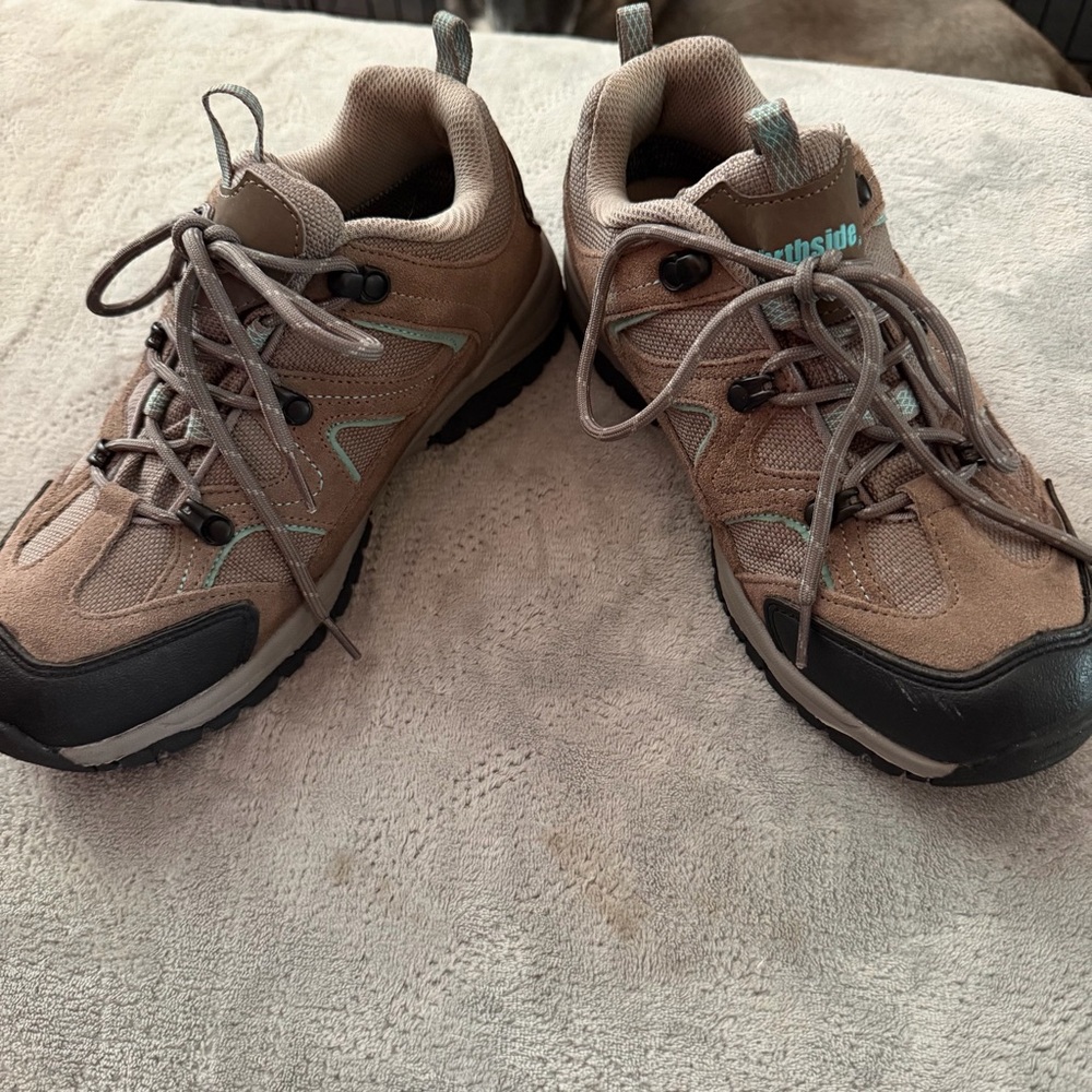 Northside Taupe Brown and Black Women's Athletic Hiking Shoes